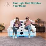 Naomi Home Chicago Motion Loveseat with LED Lights