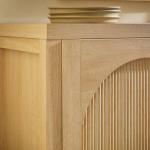 Walker Edison Coastal Oak 4-Door Buffet Sideboard