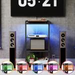 HOOBRO 4-Tier Media Stand with LED and Charging