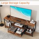 Rustic Brown TV Stand for 65-75 Inch TVs