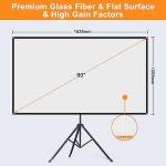 80-Inch Portable Projector Screen with Stand