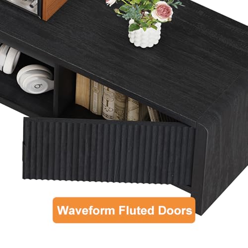 Mid Century Modern TV Stand for 75 Inch TVs