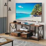 Rustic Brown TV Stand for 65-75 Inch TVs
