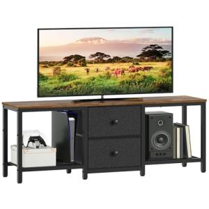 YATINEY 55" TV Stand with Fabric Drawers