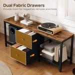 YATINEY 55" TV Stand with Fabric Drawers