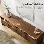 AMERLIFE Modern 70" Fluted TV Stand with Storage