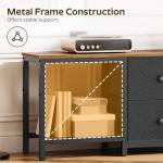 YATINEY 55" TV Stand with Fabric Drawers