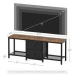 YATINEY 55" TV Stand with Fabric Drawers