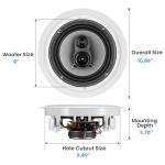 Acoustic Audio CS-IC83 8” In-Ceiling Speaker Set