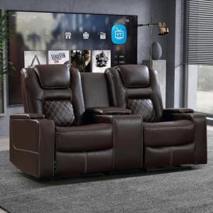 CANMOV Power Recliner Sofa with Console and USB