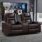 CANMOV Power Recliner Sofa with Console and USB