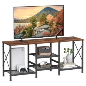 JARHETUN 55 Inch TV Stand with 3 Open Shelves