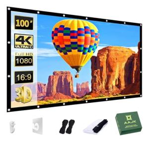 100-Inch Foldable Washable Projector Screen