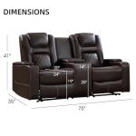 CANMOV Power Recliner Sofa with Console and USB