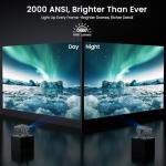 2000 ANSI Smart Outdoor Projector with Dolby Sound