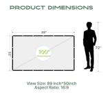 100-Inch Foldable Washable Projector Screen