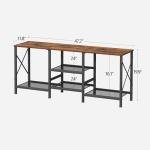 JARHETUN 55 Inch TV Stand with 3 Open Shelves