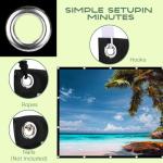 100-Inch Foldable Washable Projector Screen