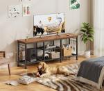 Furologee Rustic Brown TV Stand for TVs Up to 55