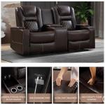 CANMOV Power Recliner Sofa with Console and USB