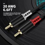 RCA to Speaker Wire Adapter - 6.6FT Cable