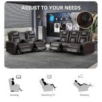 CANMOV Power Recliner Sofa with Console and USB