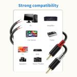 RCA to Speaker Wire Adapter - 6.6FT Cable