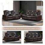 CANMOV Power Recliner Sofa with Console and USB
