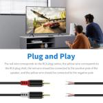 RCA to Speaker Wire Adapter - 6.6FT Cable