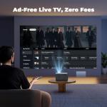 WiFi Bluetooth Outdoor Projector: 4K 1080P TV