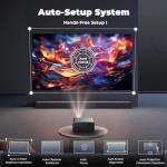 WiFi Bluetooth Outdoor Projector: 4K 1080P TV