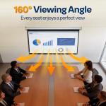 VIVOHOME 80 Inch Pull Down HD Projector Screen