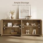 SICOTAS Rattan TV Stand for 65-70 inch TVs