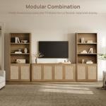 SICOTAS Rattan TV Stand for 65-70 inch TVs