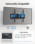 Pipishell Full Motion TV Wall Mount for 26-74 inch TVs
