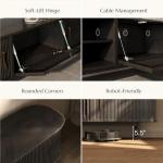 Mid Century Modern 75" TV Stand with Storage