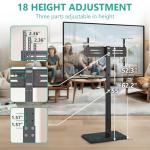 WALI Tall TV Stand with Power Outlet, Swivel