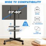 Rfiver Rolling TV Stand for 23-60 Inch TVs