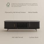 Mid Century Modern 75" TV Stand with Storage