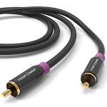 FosPower 10 FT RCA Subwoofer Cable - Male to Male