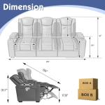 VanAcc Power Reclining Loveseat with USB Charging