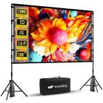100-Inch Portable Projector Screen with Stand