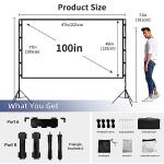 100-Inch Portable Projector Screen with Stand