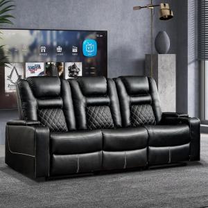 CANMOV 3-Seat Power Recliner Sofa with USB Ports
