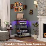 Armocity 5-Tier AV Media Stand with LED Lights