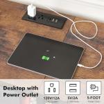 YGEOMER 55-Inch TV Stand with LED Lights