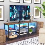 YGEOMER 55-Inch TV Stand with LED Lights