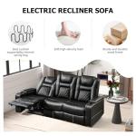 CANMOV 3-Seat Power Recliner Sofa with USB Ports