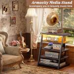 Armocity 5-Tier AV Media Stand with LED Lights