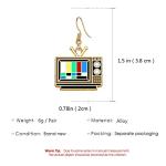 Vintage TV Dangle Earrings - Fun Retro Jewelry